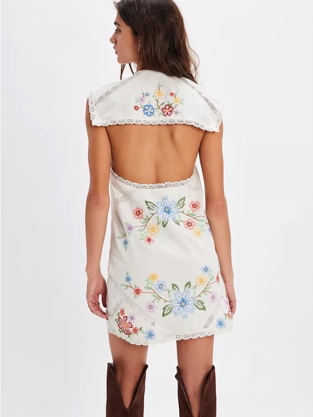 Free People Willow White Embroidered Dress - Picture 3 of 8